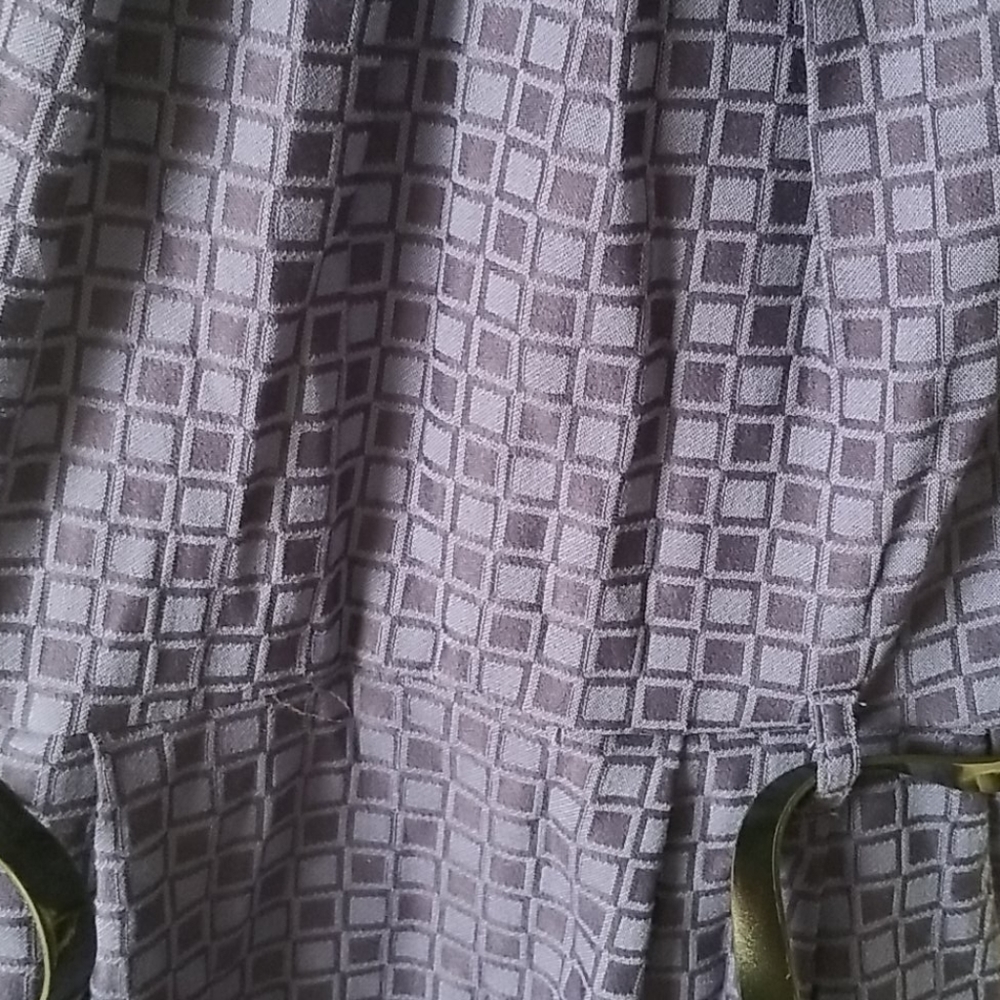 Blue dress with square print - Picture 3 of 3